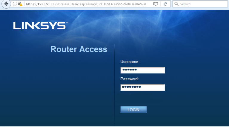 Linksys Router Login Go to 192.168.1.1